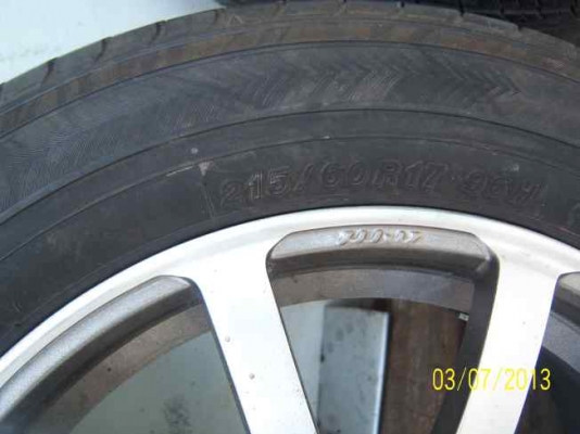 ขายแม็ก ขอบ 17  5รู114  พร้อมยาง 215 60 R17  1คู่