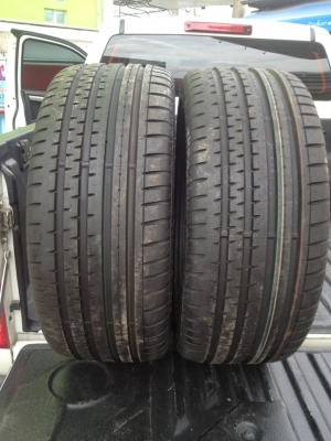 ขายยาง255-45-18 Continen2 ยางไหม่ค้างปี09 ดอกเต็ม 99\% ยางนิ่ม ถูกๆ