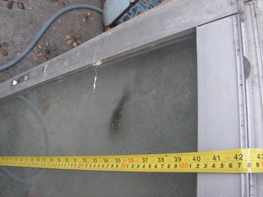 บานกระจกอะลูมิเนียม6ชิ้น