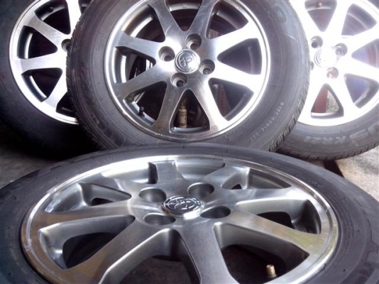 ล้อแม๊กซ์+ยาง Vios ขอบ 14 ปัดเงา+พร้อมน๊อต