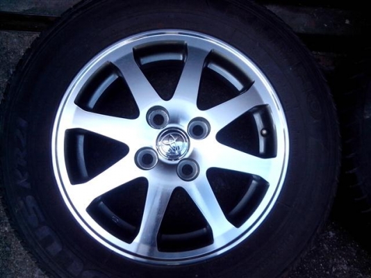 ล้อแม๊กซ์+ยาง Vios ขอบ 14 ปัดเงา+พร้อมน๊อต