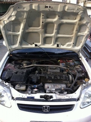 ขายCivic ตาโต สีขาว ออโต้ ติดแก๊ส 150000 rpf1/15