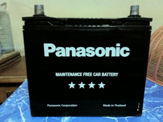 (คุณณัฐจากพระราม 2 ขับรถมาซื้อไปแล้วครับ ขอบคุณมากครับ)ขาย แบตเตอรี่ PANASONIC NS60 (45 แอมป์) มือ 2 ไฟแรง เก็บไฟอยู่ ไม่เสื่อม 850 บาท ไม่รวมส่ง ราคาต่อรองได้ สามพราน นครปฐม