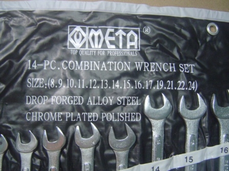 ประแจแหวนข้าง 14 ตัวชุด META No.8-24