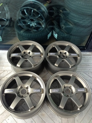 ขายแม็ก Te37 แท้ ขอบ17 สีBR หน้า7.5 off+30 หลัง8.5 off+40 5/114.3