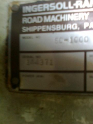 ขายรถบด INGERSOLLRAND SD-100D เอกสารเล่มทะเบียน ราคา 1050000