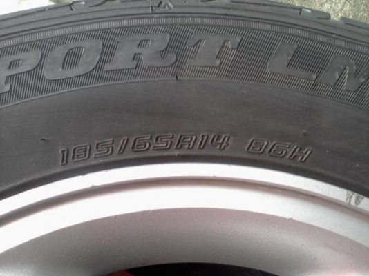 แม็กพร้อมยางปี2012ใช้งาน5000kmขนาด185/65A14