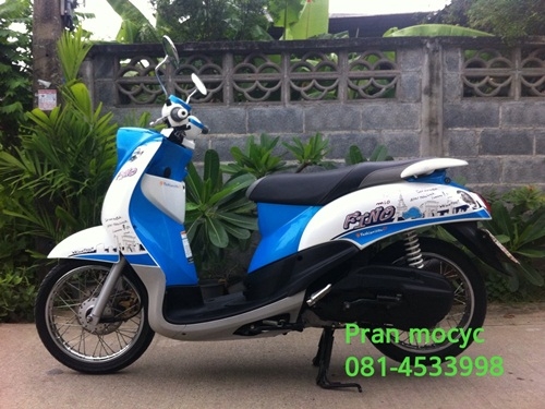 ขายรถ yamaha finoมือสองสีฟ้าขาวปี2555