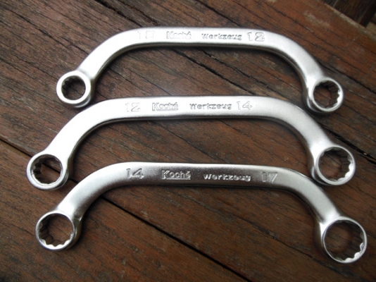 ประแจแหวนโค้ง 10x12, 12x14, 14x17