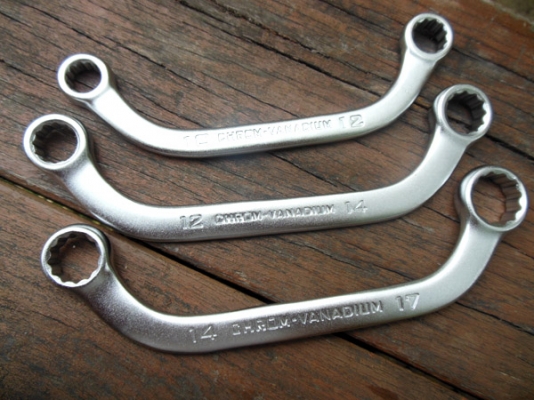 ประแจแหวนโค้ง 10x12, 12x14, 14x17