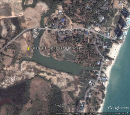 ขายที่ดิน 6-01-13 ไร่ ใกล้หาดคลองเทียน ชะอำ เพียง 400 เมตร และที่ดินติดคลอง ออกสู่ทะเล เพียง 400 เมตร ได้เลย