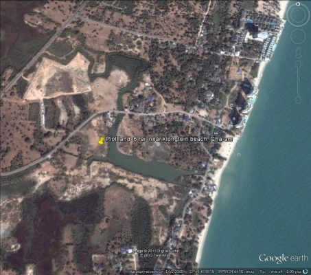 ขายที่ดิน 6-01-13 ไร่ ใกล้หาดคลองเทียน ชะอำ เพียง 400 เมตร และที่ดินติดคลอง ออกสู่ทะเล เพียง 400 เมตร ได้เลย