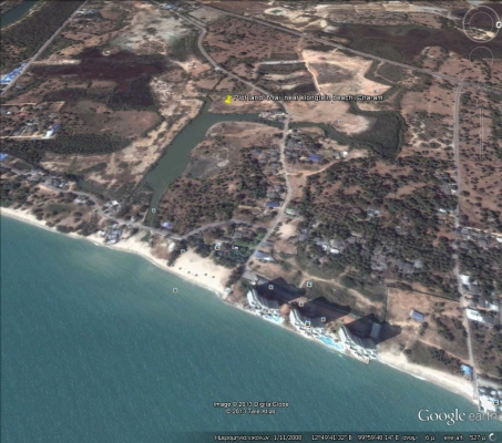 ขายที่ดิน 6-01-13 ไร่ ใกล้หาดคลองเทียน ชะอำ เพียง 400 เมตร และที่ดินติดคลอง ออกสู่ทะเล เพียง 400 เมตร ได้เลย