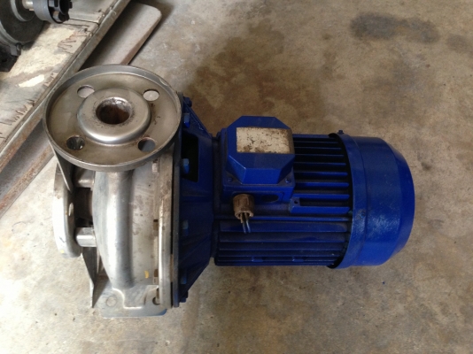 ขายปั้มน้ำหอยโข่ง Ebara 5.5 HP. 380 V หัวสแตนเลส สภาพสวย