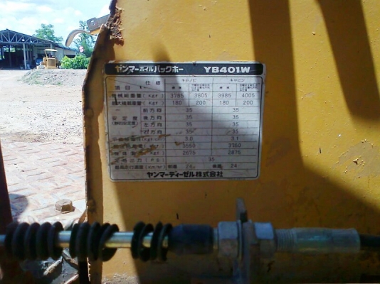 ขาย..รถแบคโฮ ล้อยาง YANMAR YB401 ขับเคลื่อน 4 WD เครื่องดี ปั้มดี แรงขุดดี ทำงานไว ไม่มีร้อน.