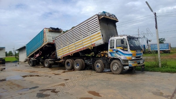 รถพ่วงเกษตรดั๊มแม่ลูก ยี่ห้อ ISUZU DEGA รุ่น FVM33M