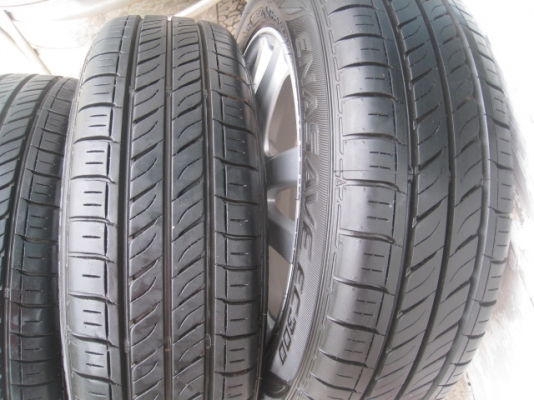 ขายล้อแม็ก Honda brio 14"x5" 4 รู100 et50+ ยางปี 12 (081-3747940)