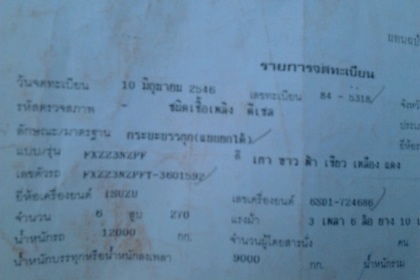 ขาย 10ล้อ2เพลาดั๊ม ISUZU DECA 270 EURO l (ยูโรวัน) ปี46 FXZ23NZPFT  กระดั๊มมิเนียม ลายสวยจัด พื้นดีไม่ผุ เครื่องเดิม เกียร์เดิม แห้งดี แรงไม่ตก ไม่หลวม ช่วงล่างสวยคัสซีดี ยางสวย10เส้น แอร์ พร้อม ภายในสวย คอนโซลครบ สะอาด หัวบางไม่ผุ ยางดี10เส้น ระบบลากพ่วง