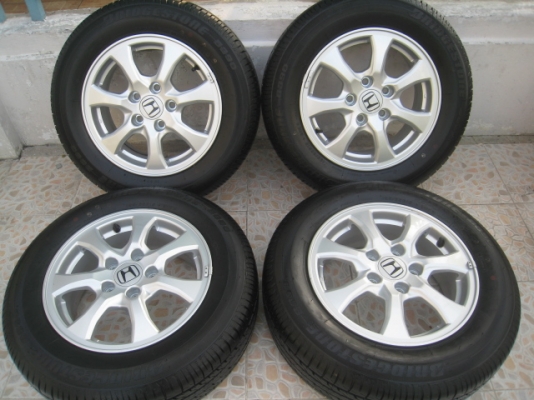 ขายล้อแม็ก Honda civic 15"x6" et45 5รู114 +ยางปี 3312  (081-3747940)