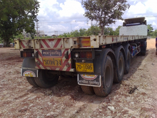 เก่าเพราะฝุ่นเกาะขายหางพ่วง 3 เพลาแท้ RCK-รุ่งเจริญยาว 12 เมตรยางดี 80\%จดทะเบียนปี 53 พร้อมใซ้ทะเบียนเต็ม