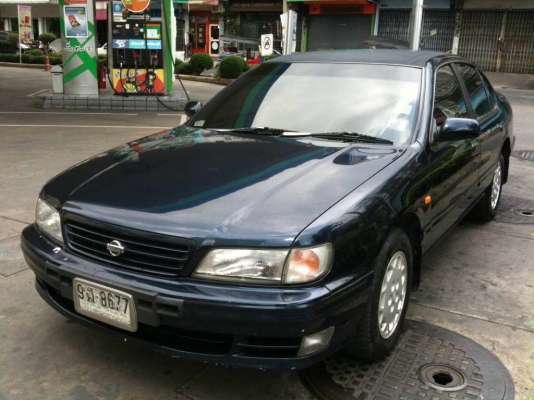 1996 NISSAN, CEFIRO A32  2.0 G สีน้ำเงิน เกียร์ออโต้ ติดแก๊สหัวฉีด LPGราคา  128,000  บาท