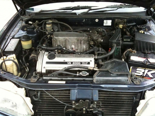 1996 NISSAN, CEFIRO A32  2.0 G สีน้ำเงิน เกียร์ออโต้ ติดแก๊สหัวฉีด LPGราคา  128,000  บาท