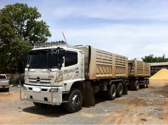 ***ขายแล้วครับขอบคุณ Truck2handขาย***ดาวน์ เปลี่ยนสัญญา*** 10ล้อพ่วงแม่-ลูกดั๊ม แม่ HINO SERIE500  344HP ปี55 สภาพสวยเครื่องเดิมเกียร์เดิม ช่วงล่างแน่นคัสซีสวยไม่มีช้ำ ไมล์13x,xxx ใช้งานน้อย กระบะดั๊มเหล็กสามมิตรลอนเฉียง สภาพสวย เดิมๆไม่เคยชนหัวบางเดิมภาย