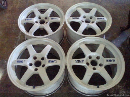 TE37 ขอบ17" หน้ากว้าง9.5 ทั้ง4ลูก ออฟ+35 ทั้ง4วง สีเดิม ไม่เคยซ่อม ไม่คด ไม่ดุ้งซักวง