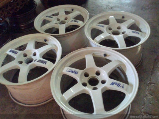 TE37 ขอบ17" หน้ากว้าง9.5 ทั้ง4ลูก ออฟ+35 ทั้ง4วง สีเดิม ไม่เคยซ่อม ไม่คด ไม่ดุ้งซักวง