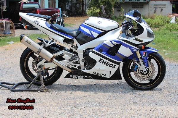 แม็กสิงห์บุรี//YAMAHA R1 ปี99 สภาพหล่อๆ ท่อแต่ง ราคาประหยัด 109000 ด่วนๆ