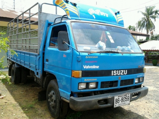 ISUZU NPR 115 HP 4BD1 กระบะคอกเหล็กความยาว 5 เมตรสภาพสวย เครื่องแน่นแรงดี ภายในห้องเก๋งคอนโซลสวยครบ ช่วงล่างคัชซีสวยเดิมๆไม่มีดาม ยาง 8.25 ขอบ 16 สภาพดี 70\% พร้อมบรรทุกพร้อมใช้งาน เอกสารทะเบียนภาษีครบพร้อมโอน ราคาต่อรองได้นะครับ