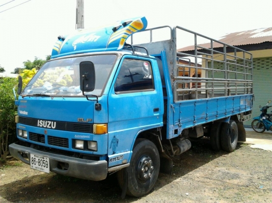 ISUZU NPR 115 HP 4BD1 กระบะคอกเหล็กความยาว 5 เมตรสภาพสวย เครื่องแน่นแรงดี ภายในห้องเก๋งคอนโซลสวยครบ ช่วงล่างคัชซีสวยเดิมๆไม่มีดาม ยาง 8.25 ขอบ 16 สภาพดี 70\% พร้อมบรรทุกพร้อมใช้งาน เอกสารทะเบียนภาษีครบพร้อมโอน ราคาต่อรองได้นะครับ