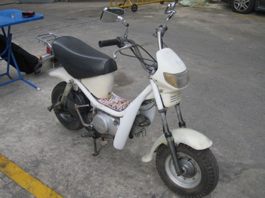 (รถฝากขายด่วน) Yamaha Chappy 50cc. สีขาวเดิมโรงงานหายากมากๆ เครื่องดีขี่มันส์ ถูกที่สุด กทม.