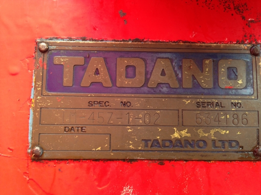ขายเครนtadano 4.5 ตันครับภาพตามรูปเลย ขายเครนtadano 4.5 ตันครับภาพตามรูปเลย