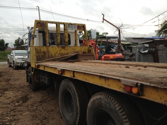 ขายรถสิบล้อ มิตชู FN 527 TD บรรทุกแบ็คโคร ท้ายลาด ขึ้น 320 ได้