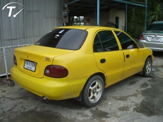 ขาย ฮุนได accent (4Dr) ปี96 สีเหลือง เกียร์ธรรมดา 1.5 GLI ติดแก๊ส LPG สภาพดี สวย ด่วนๆ 43000