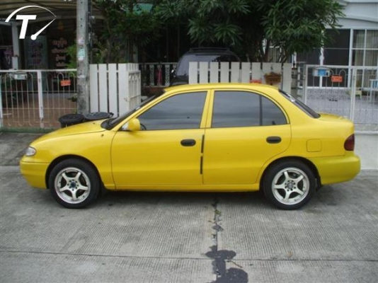 ขาย ฮุนได accent (4Dr) ปี96 สีเหลือง เกียร์ธรรมดา 1.5 GLI ติดแก๊ส LPG สภาพดี สวย ด่วนๆ 43000