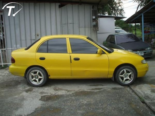 ขาย ฮุนได accent (4Dr) ปี96 สีเหลือง เกียร์ธรรมดา 1.5 GLI ติดแก๊ส LPG สภาพดี สวย ด่วนๆ 43000