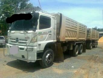 ขายรถ 22 ล้อพ่วงแม่-ลูกดัมพ์ HINO MEGA 380 ปี 2553 ลูกพ่วง 3 คานแท้ดัมพ์กระบะสามมิตรลอนเฉียงคอกเสมอหัว ราคา 3400000 จัดไฟแนนซ์ได้ 2700000