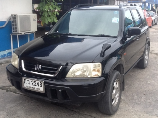 2001 HONDA, CRV 2.0 EXi โฉม CRV 96-01 รุ่นTOP สีดำ เกียร์ออโต้ ติดแก๊ส LPG MIXER