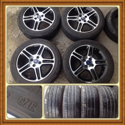 ขายแม็กเดิมขอบ16 ตัว Ford festa 4/100 + ยางปี12 ราคา 8,500 บ.ถูก