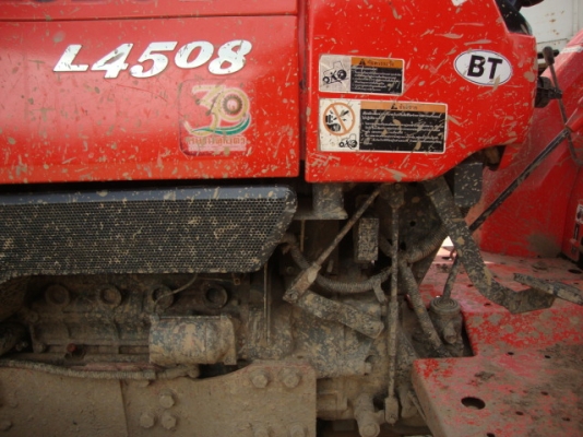 ขายรถไถนั่งขับคูโบต้า L4508 2124 ชั่วโมง อุปกรณ์ 3 ชิ้นใหม่ๆ