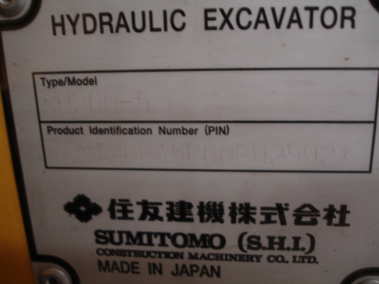 ถึงไทยแล้ว SUMITOMO SH200-5 ปี 2010 แค่ 465 ชม. สวยสุด ๆ ถูกมาก ๆ