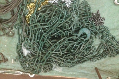 โซ่ข้อห่าง 4หุน6เมตร เอาไว้ดึงรถสิบล้อ ถ้าดึงขาดยินดีึืึนเงินครับ