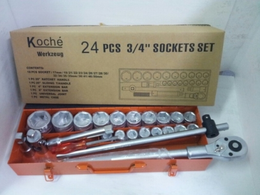 ชุดบล๊อก Koche 24 ชิ้น (6หุน) ใช่งานพวกรถสิบล้อ