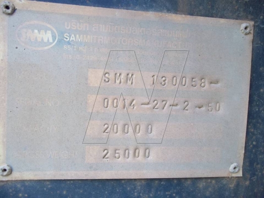 ขาย มิตซู 260 แรง ยูโร2 M627 / ปี 2554 / พ่วง 18 ล้อดั๊ม