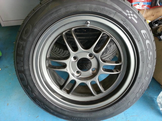 ขายแม็กขอบ 15  4รู100  พร้อมยาง ปี 12   1ชุด