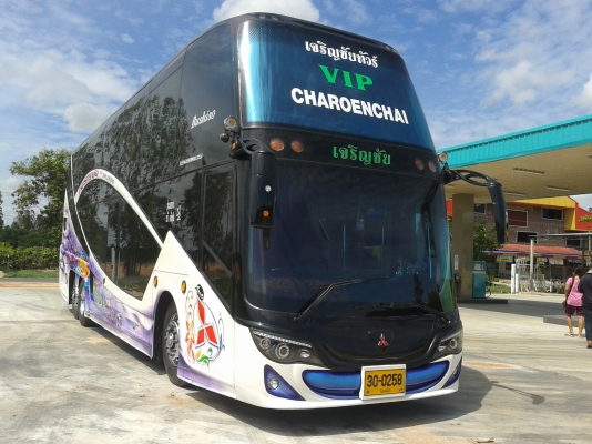 ขายรถบัส8ล้อ2ชั้นMitsubishiจดประกอบใหม่หมดทั้งคัน