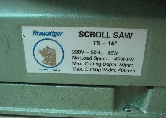 ขายแท่นเลื่อยฉลุ TIGER TS-16 ( 16" ) 85W SPEED 1450RPM