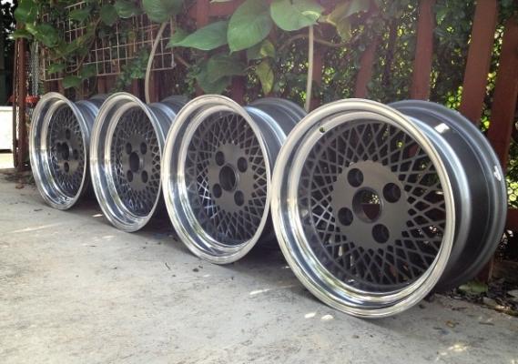 ล้อแท้ enkei japan ลายรังผึ้ง ขอบ 14 หน้า6.5 หลัง7 4/114.3 ออฟ 2 ชั้น ลึกๆ สวยมาก